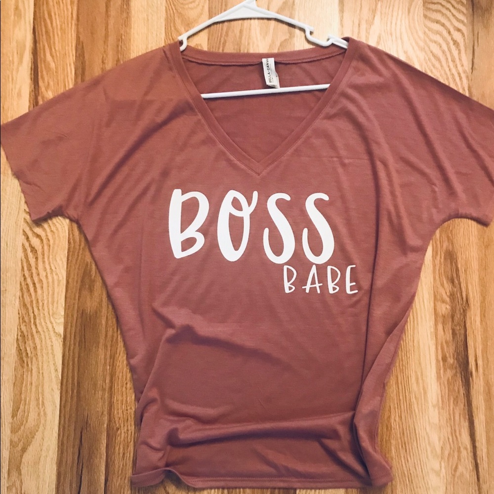 Boss Babe Flowy V-Neck Tee - Picture 6 of 6